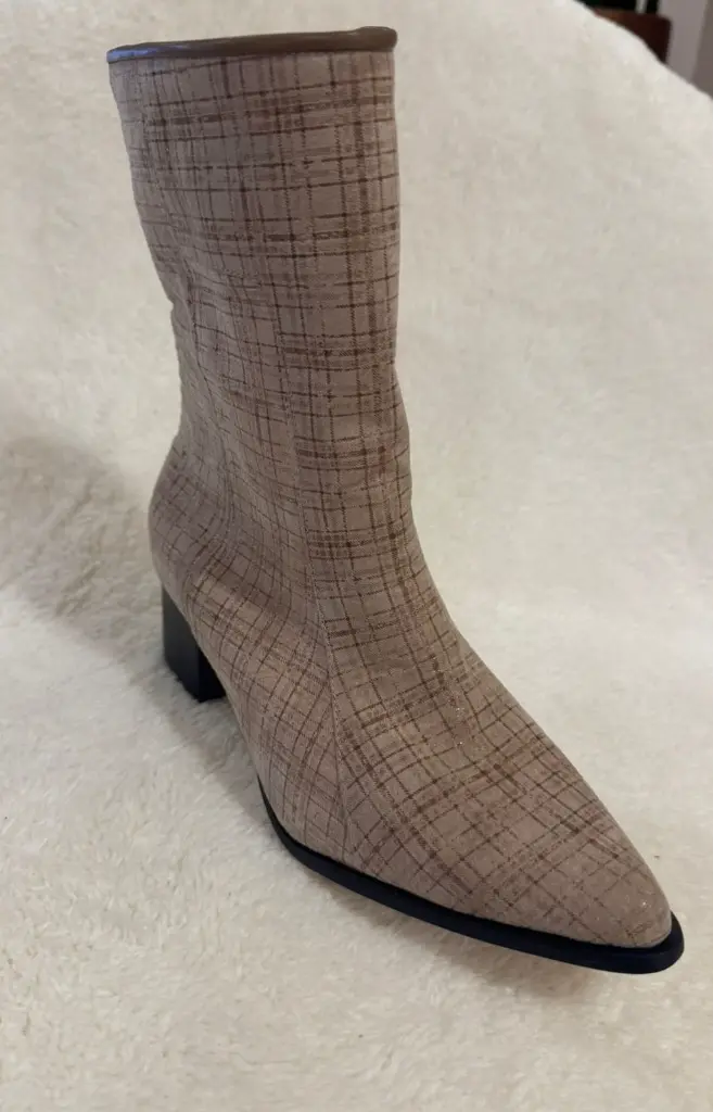 Paris Chamois Xadrez Nude - Cano Medio