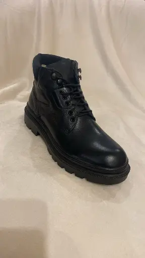 Coturno Couro - Preto
